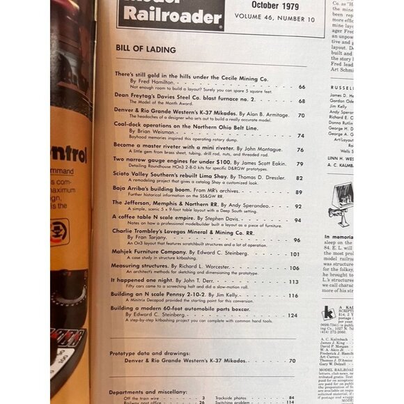 Vintage Model Railroader Magazines Lot of 6 Issues APR JUL AUG SEP OCT DEC 1979 - Picture 13 of 13